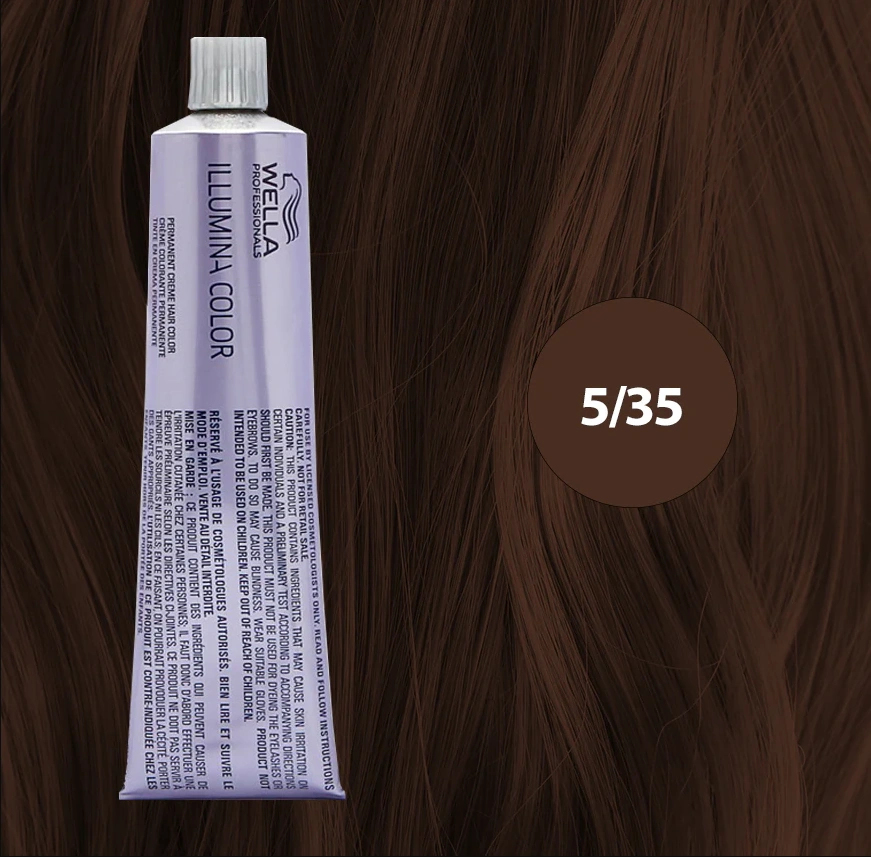Illumina Color Hajfesték - 5/35 60ml Light Gold Mahogany Brown főképe